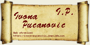 Ivona Pucanović vizit kartica